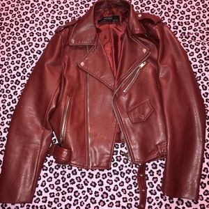 Burgundy Leather jacket